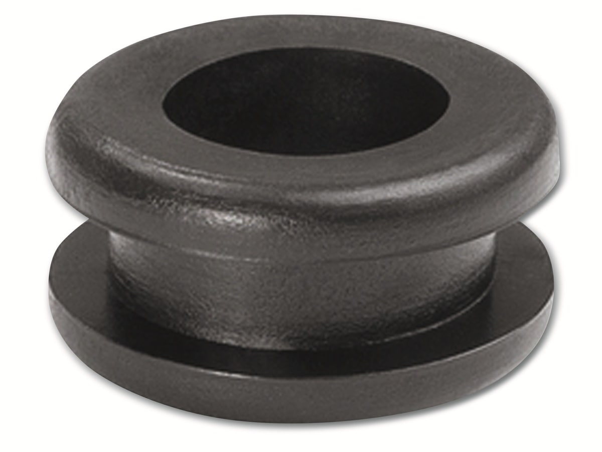 HELLERMANNTYTON Durchführungstülle, 633-02050, Schwarz, PVC, ∅ 10 mm, 1 Stück