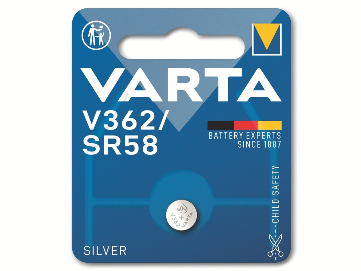 VARTA Knopfzelle Silver Oxide, 362 SR58, 1.55V, 1 Stück