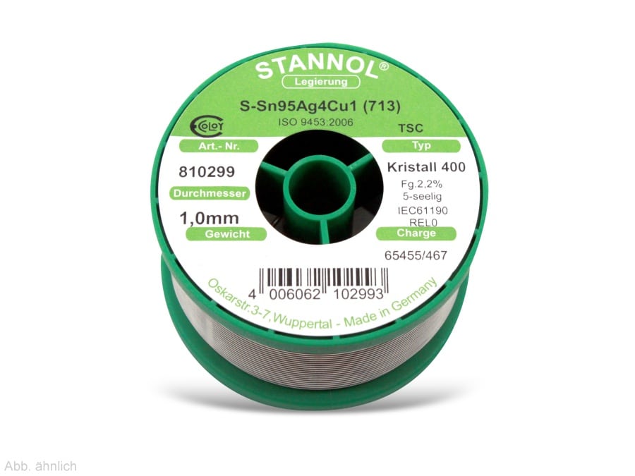 STANNOL Lötzinn Kristall 400 TSC, 1,0 mm, 100 g