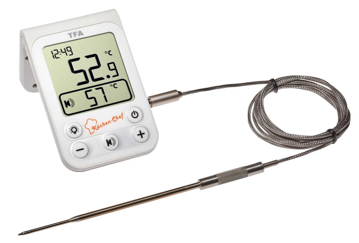 TFA Digitales Grill-Bratenthermometer Küchen-Chef, 14.1510.02