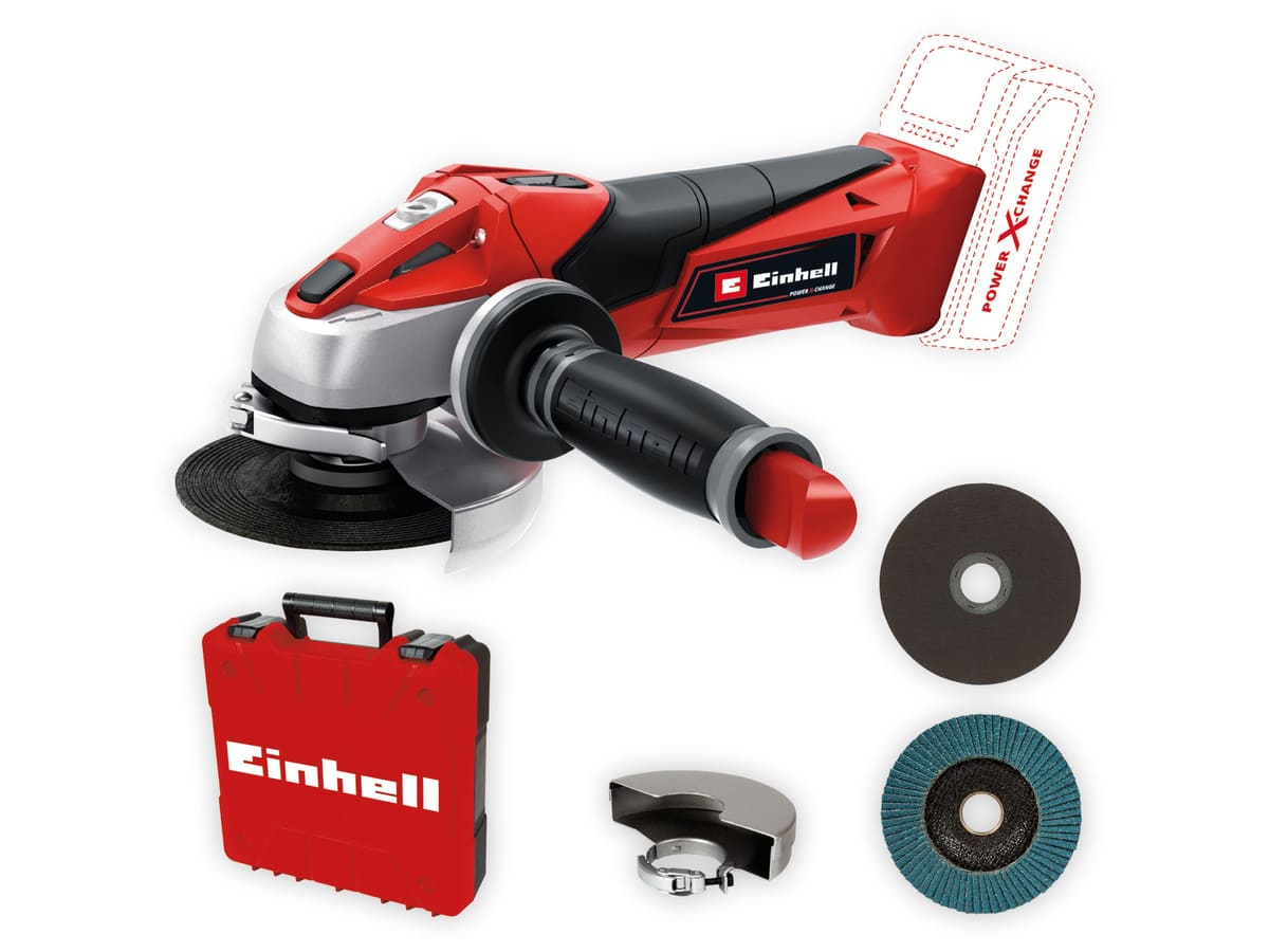 EINHELL Akku-Winkelschleifer TE-AG 18/115 Li - Solo Acc