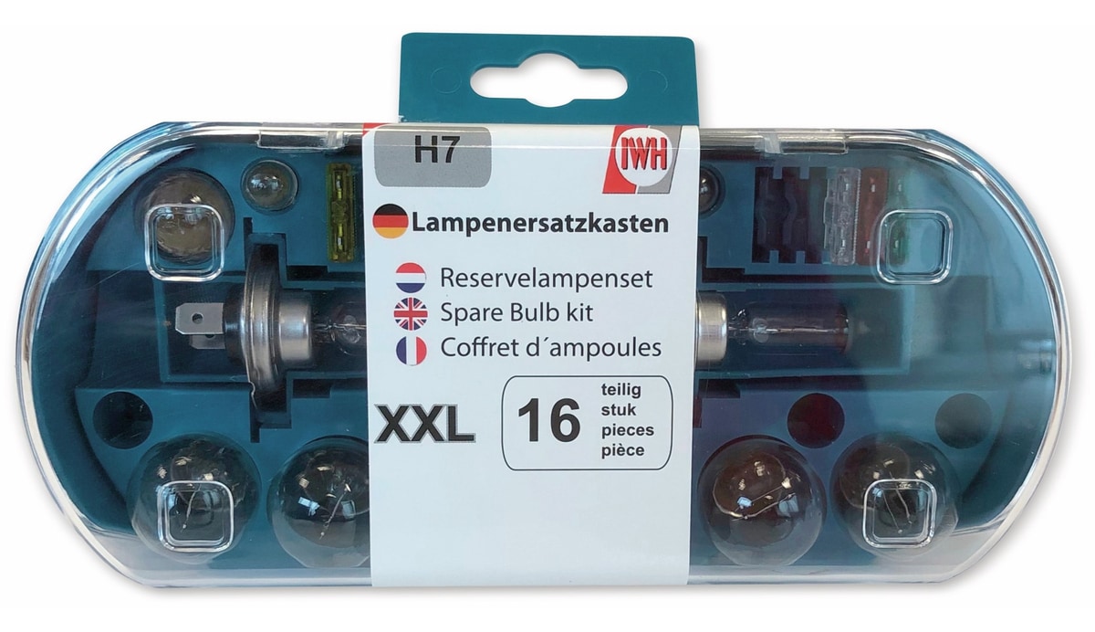 IWH KFZ-Ersatzlampen-Set XXL H7, 16-teilig