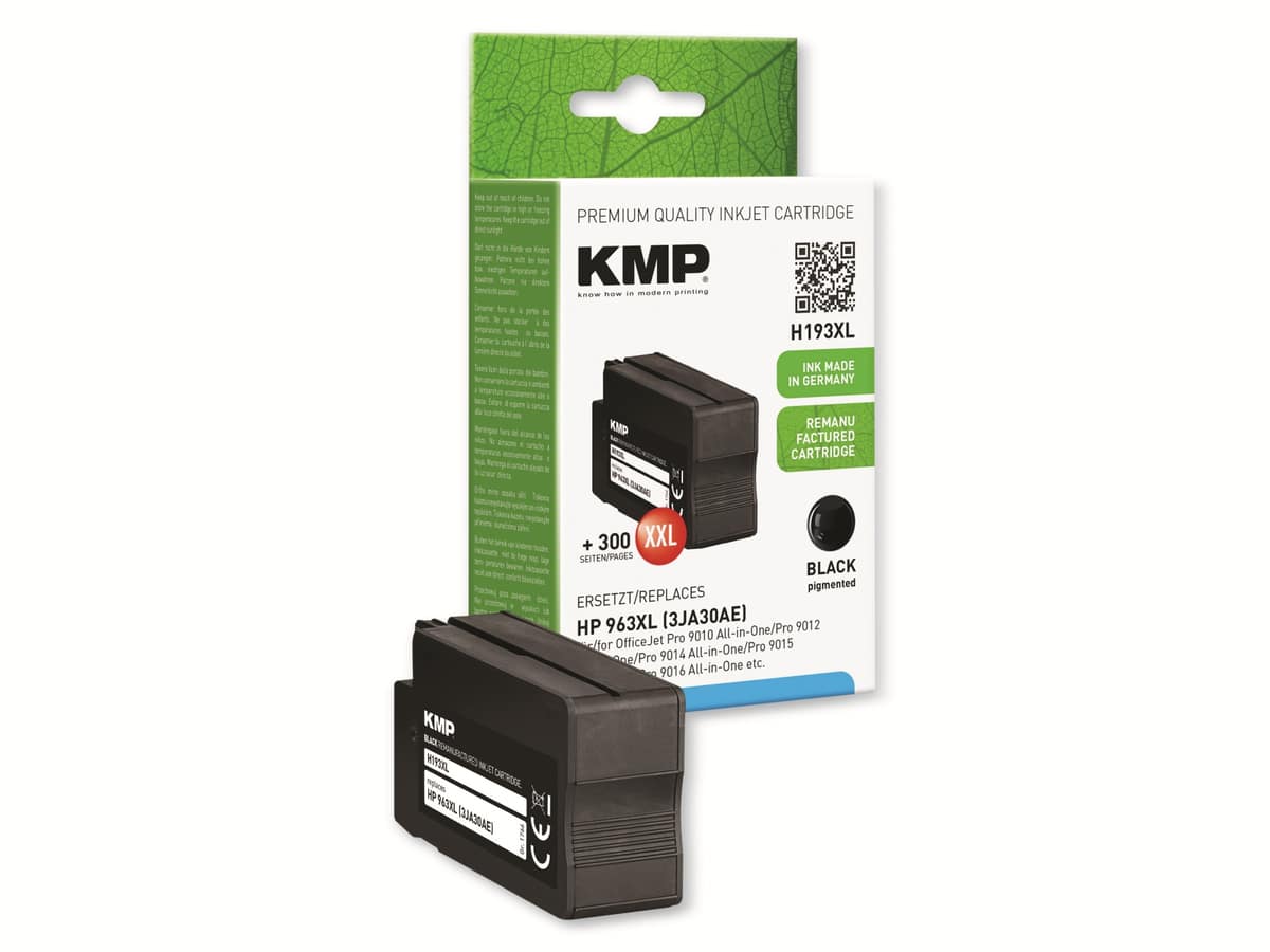 KMP Tintenpatrone H193X, schwarz, für HP OfficeJet