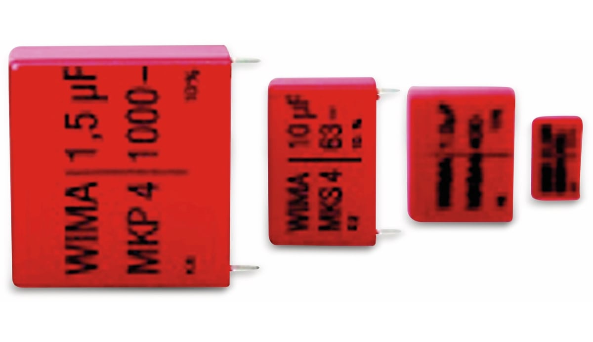 WIMA Folienkondensator, 0,47 UF, 63 V-, radial, RM 10, MKS4C034703C00KSSD