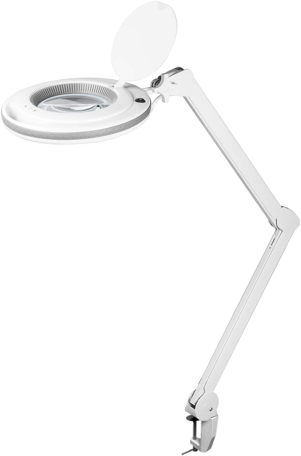 GOOBAY LED-Klemm-Lupenleuchte, 9 W, 730 lm, Kristallglas, dimmbar, weiß