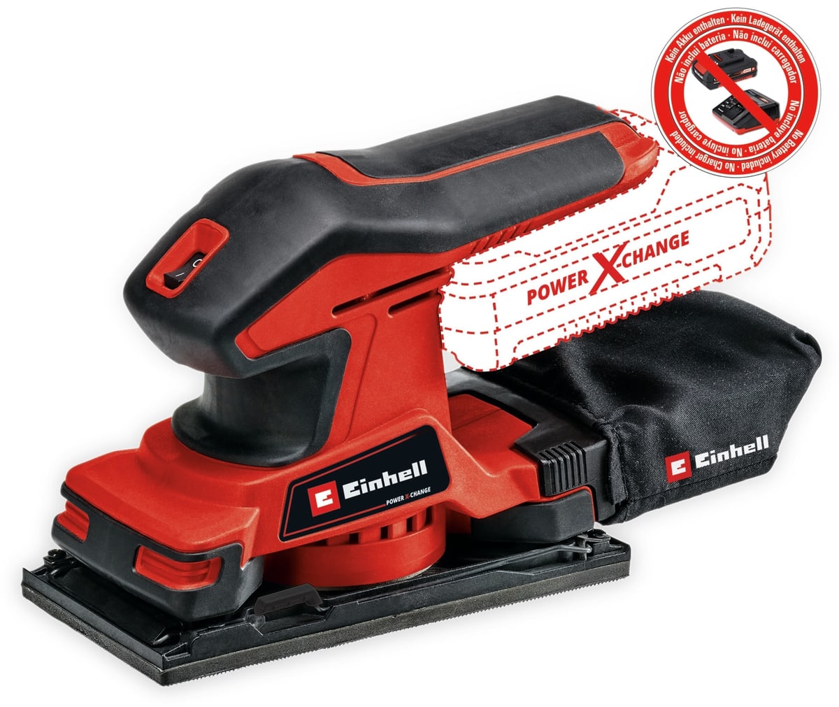 EINHELL Akku-Schwingschleifer TC-OS 18/187 Li Solo