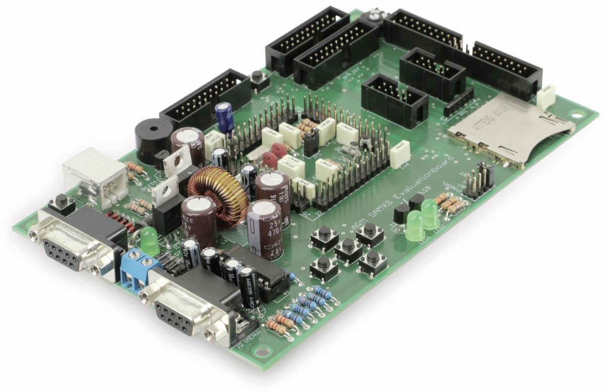 SAMxS Evaluationsboard, Fertigmodul mit Sockel