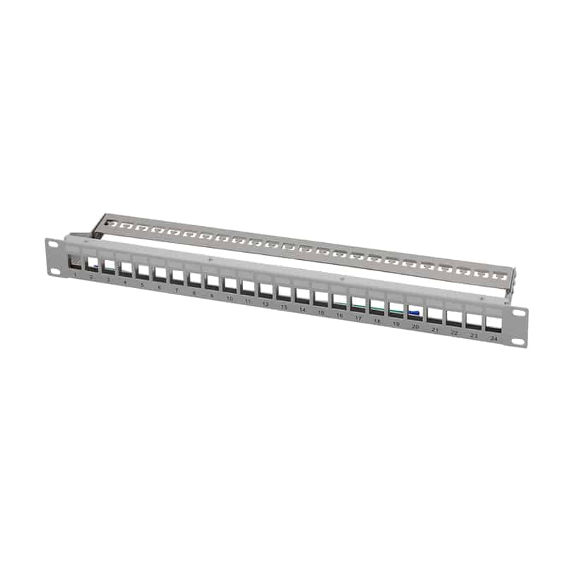 LOGILINK Patchpanel NK4057, 19", 24 Keystone-Module, weiß