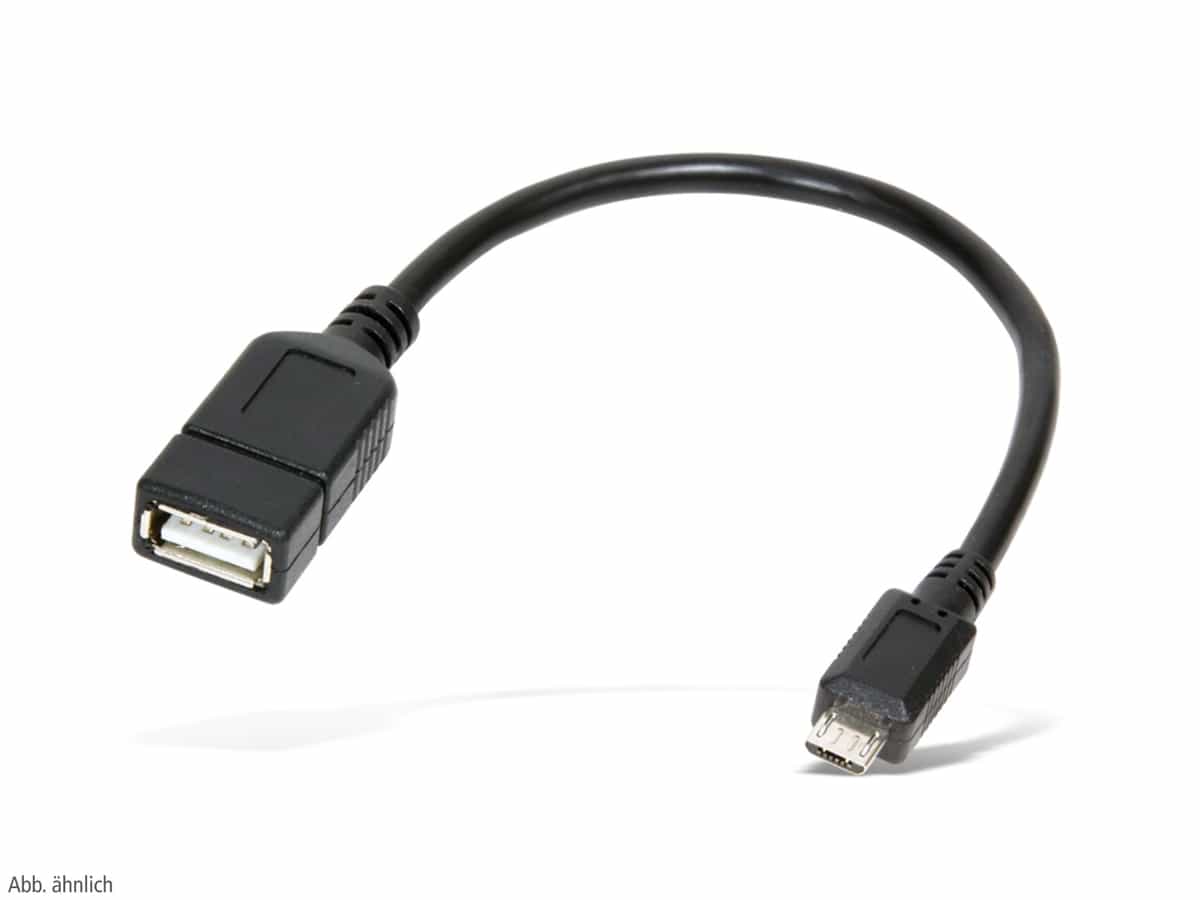 S-IMPULS OTG-Adapterkabel mit Micro-B Stecker, 15 cm