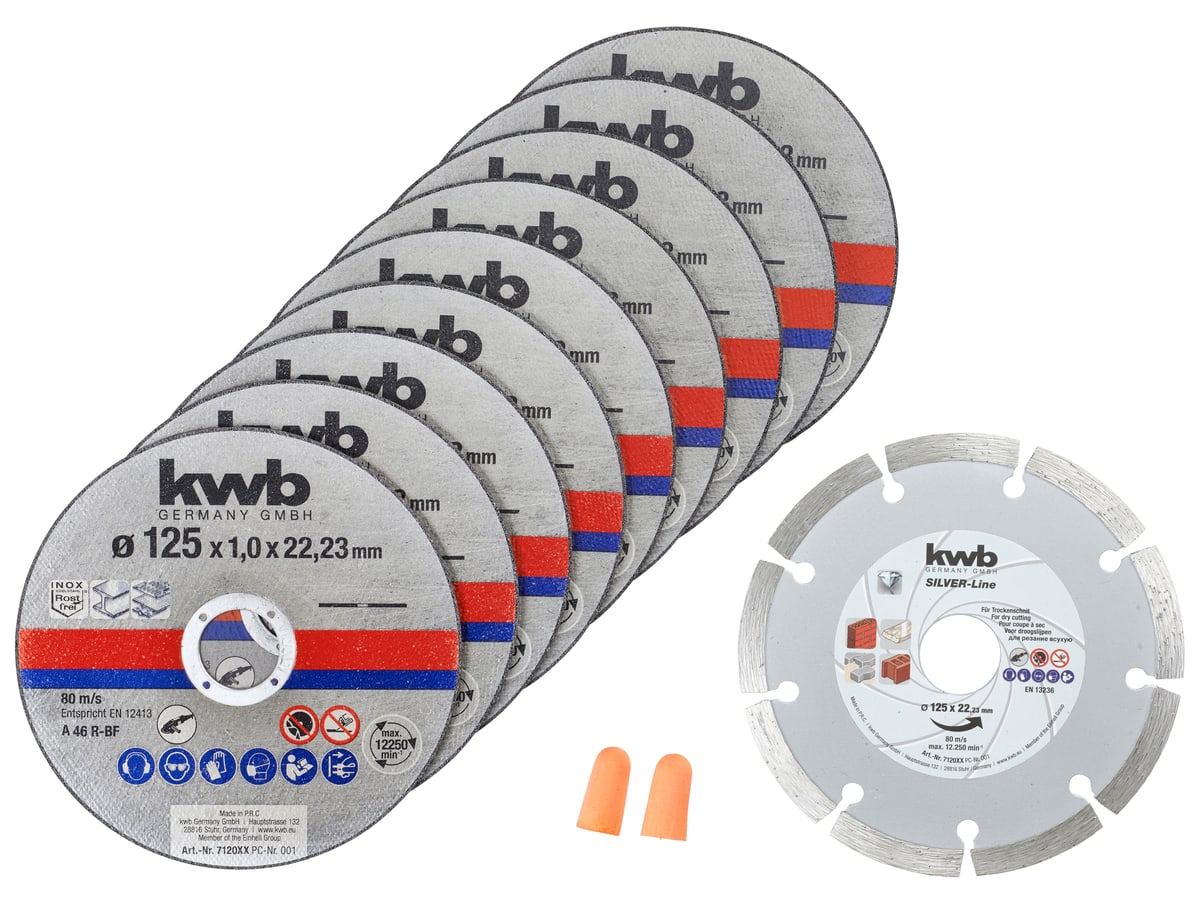 KWB Trennscheiben-Set, 712032, 125 mm, 10-teilig