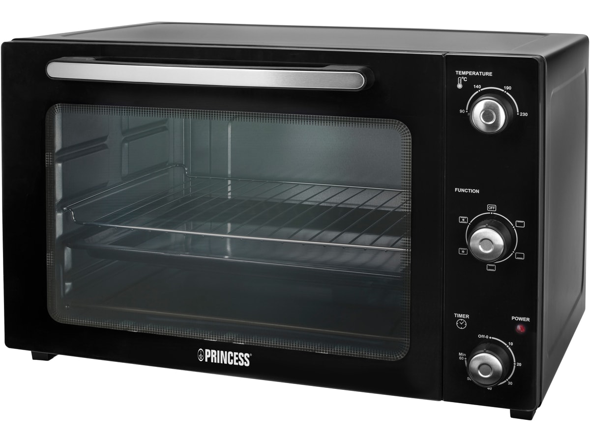 PRINCESS Mini-Backofen 01.112759.01.001, 55 L, 2000 W, Umluft, schwarz