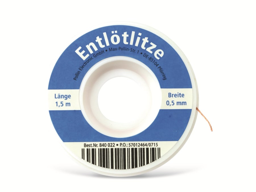 Entlötlitze, 0,5 mm, 1,5 m