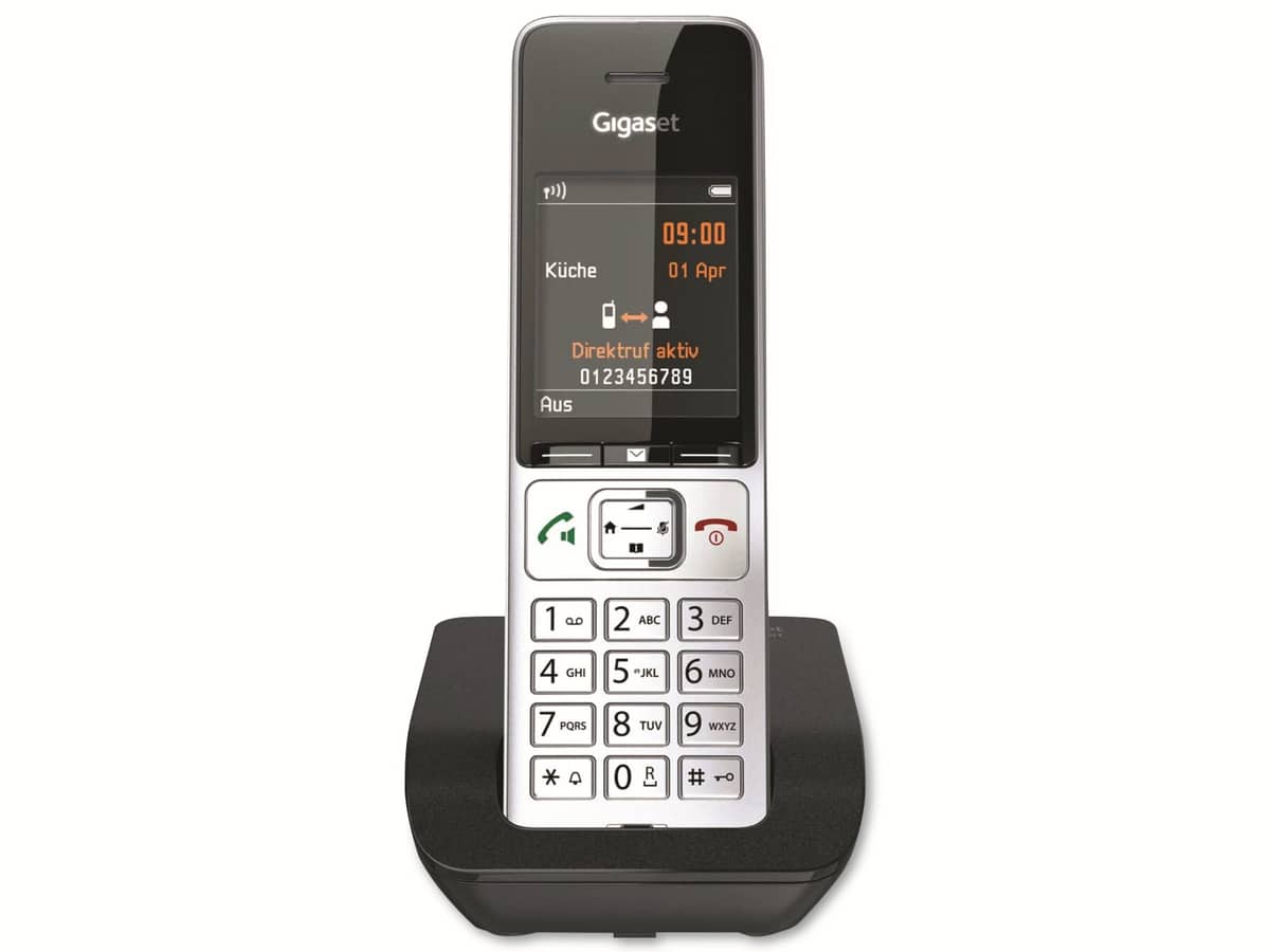 GIGASET Telefon Comfort 500, silber-schwarz