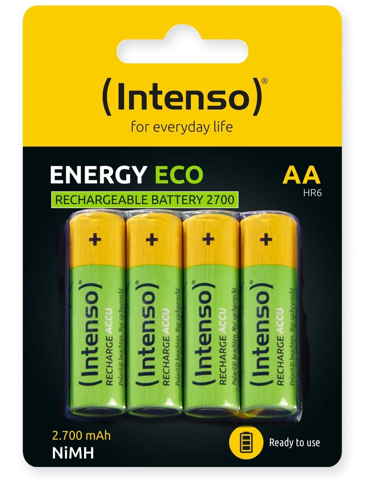 INTENSO NiMH-Mignon-Akku HR6, 2700 mAh, 4 Stück