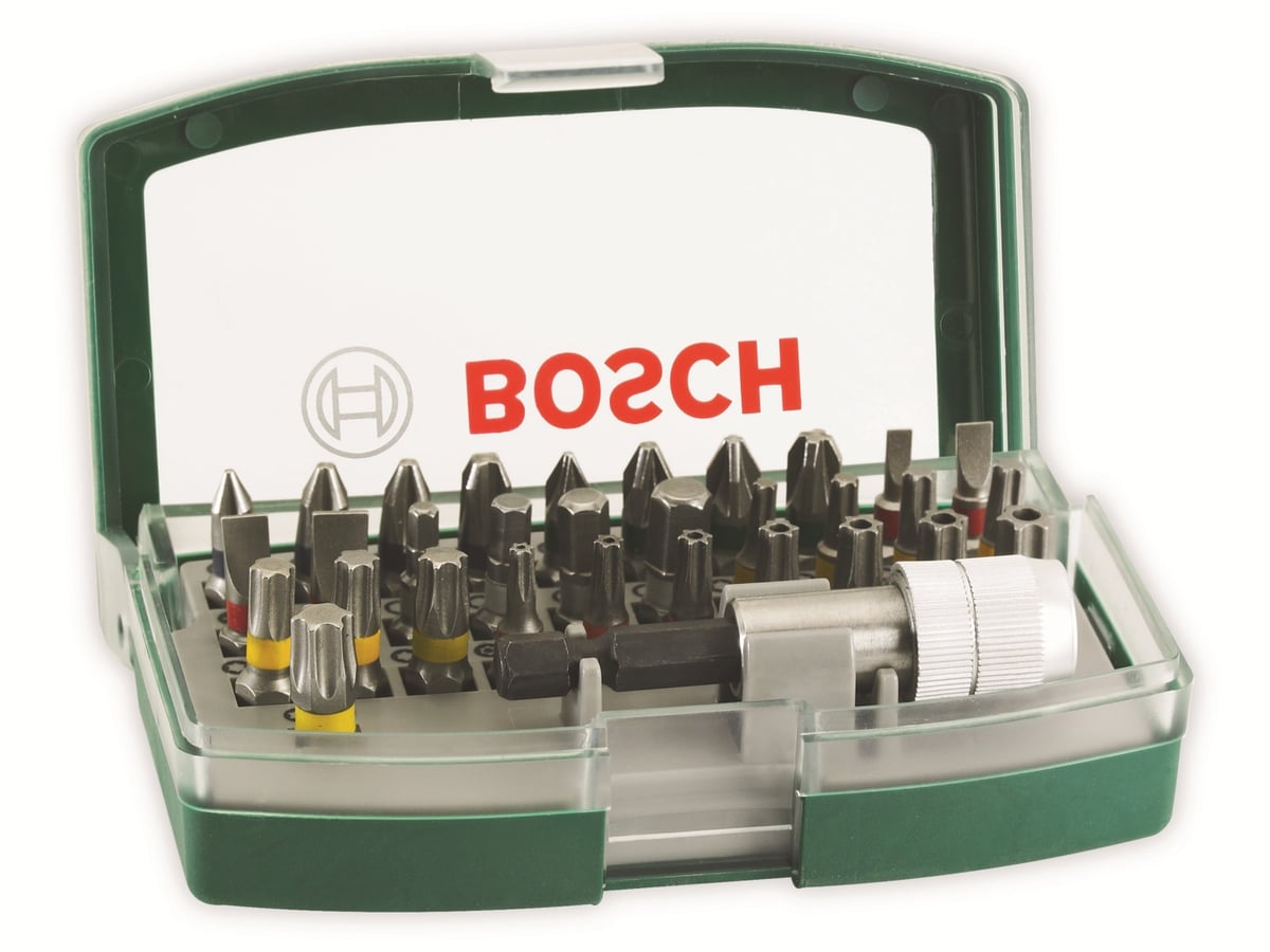 BOSCH Schrauberbit-Set, 32-teilig mit Farbcodierung