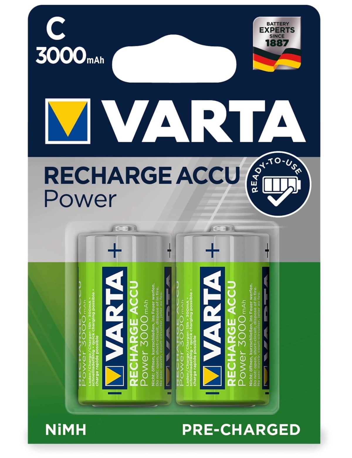 VARTA NiMH-Baby-Akku 56714 Ready-To-Use, 3000 mAh, 2 Stück