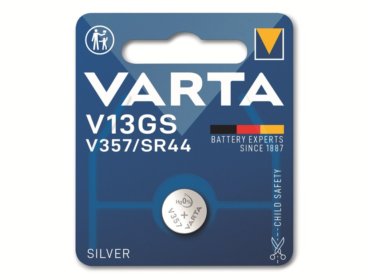 VARTA Knopfzelle Silver Oxide, V13GS SR44, 1.55V, 1 Stück