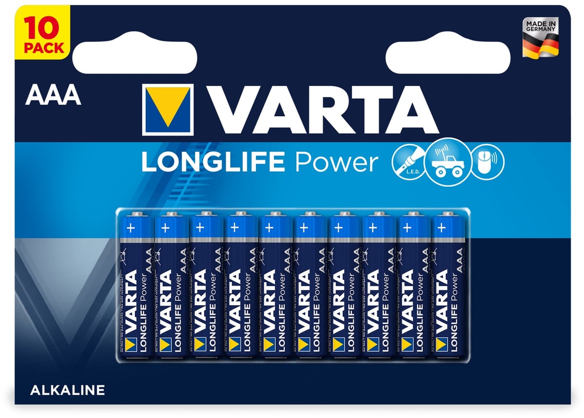 VARTA Micro-Batterie LONGLIFE, Power, 10St.(Blister)