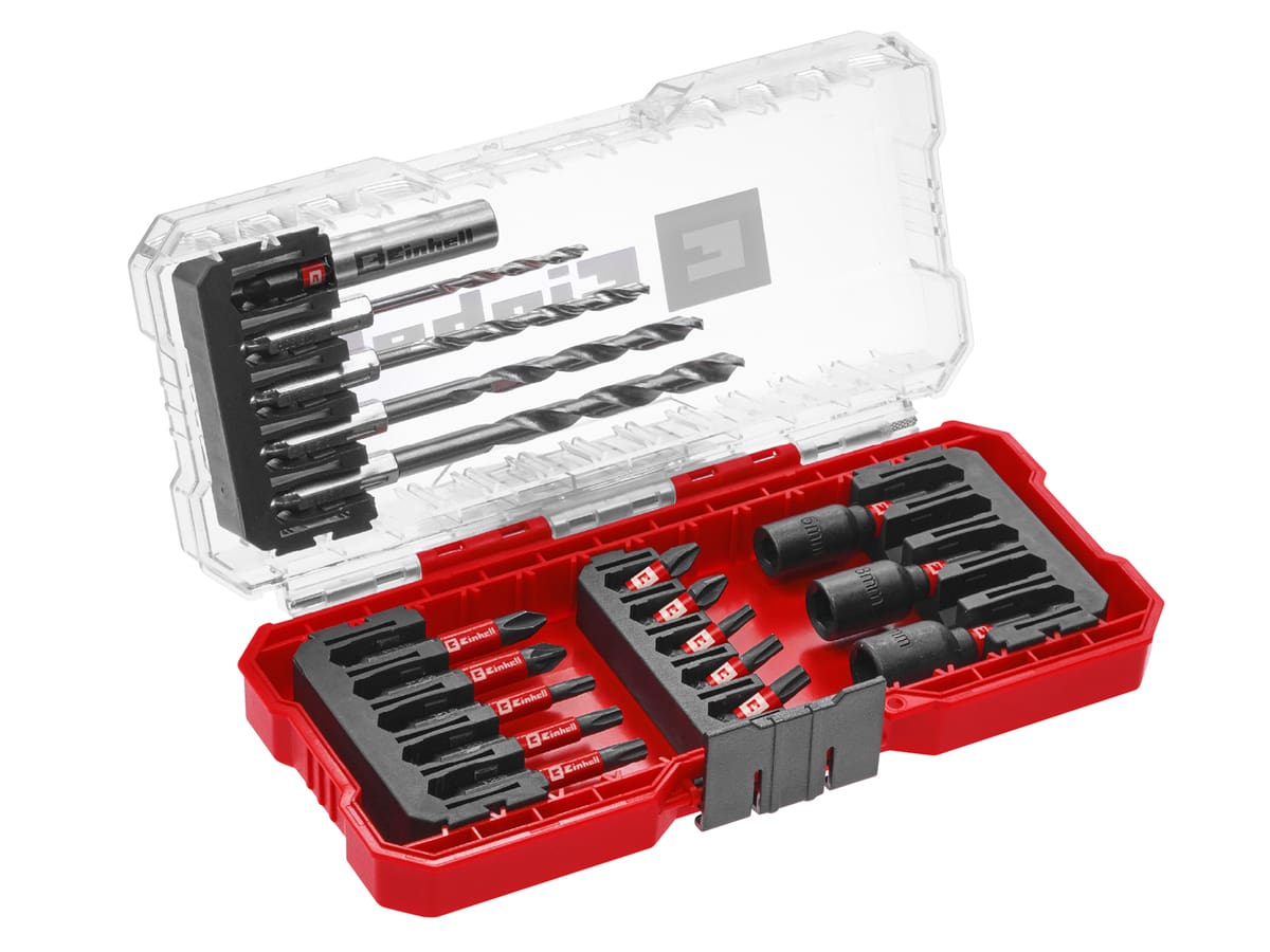 EINHELL Steckschlüssel-Bit-Set, 108709, S-Case, 18-teilig