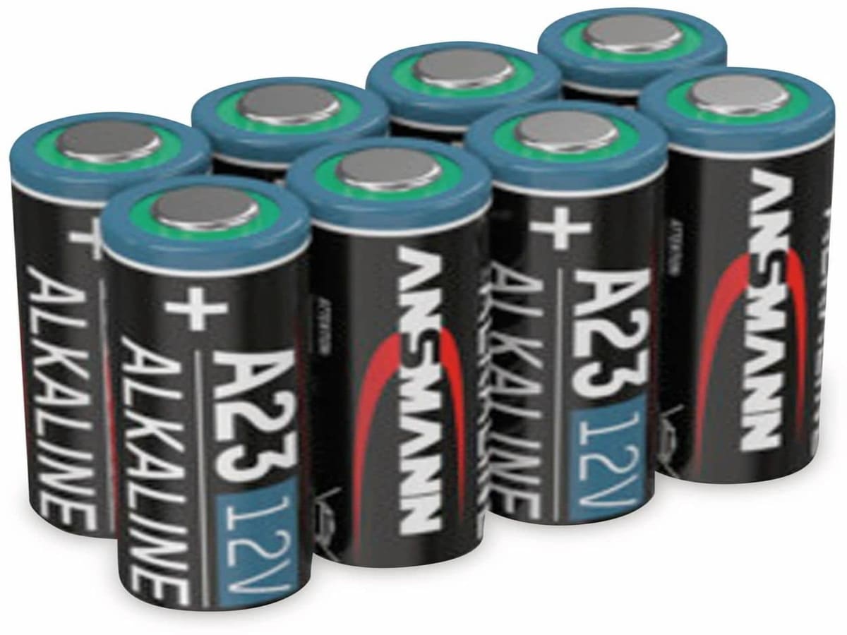 ANSMANN Batterie, Alkaline, A23 / LR23, 12 V, 8er Set