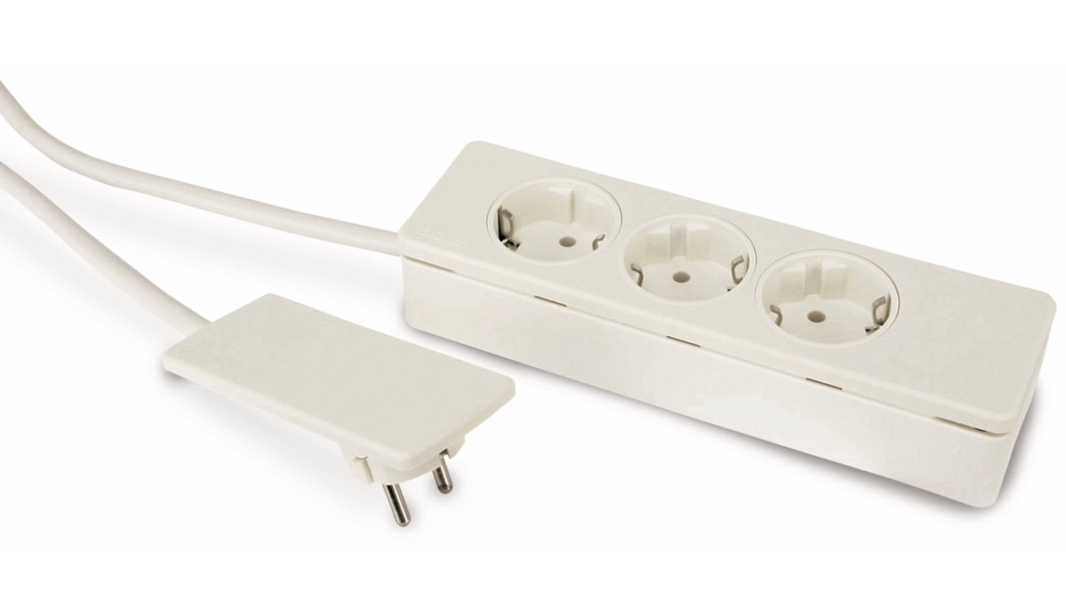 EVOLINE PLUG mit 3-fach Steckdosenleiste, weiß