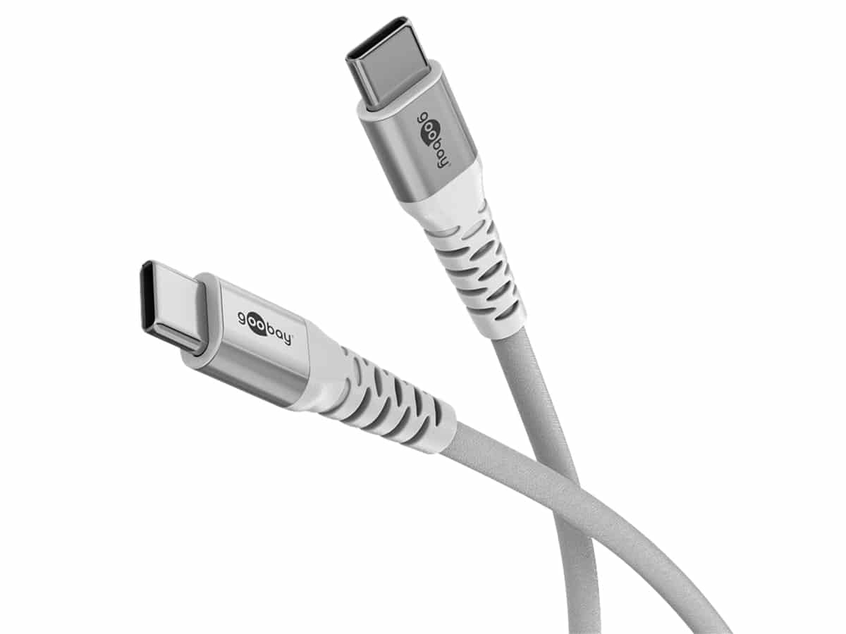 GOOBAY USB-C Textilkabel supersoft 0,5m weiß