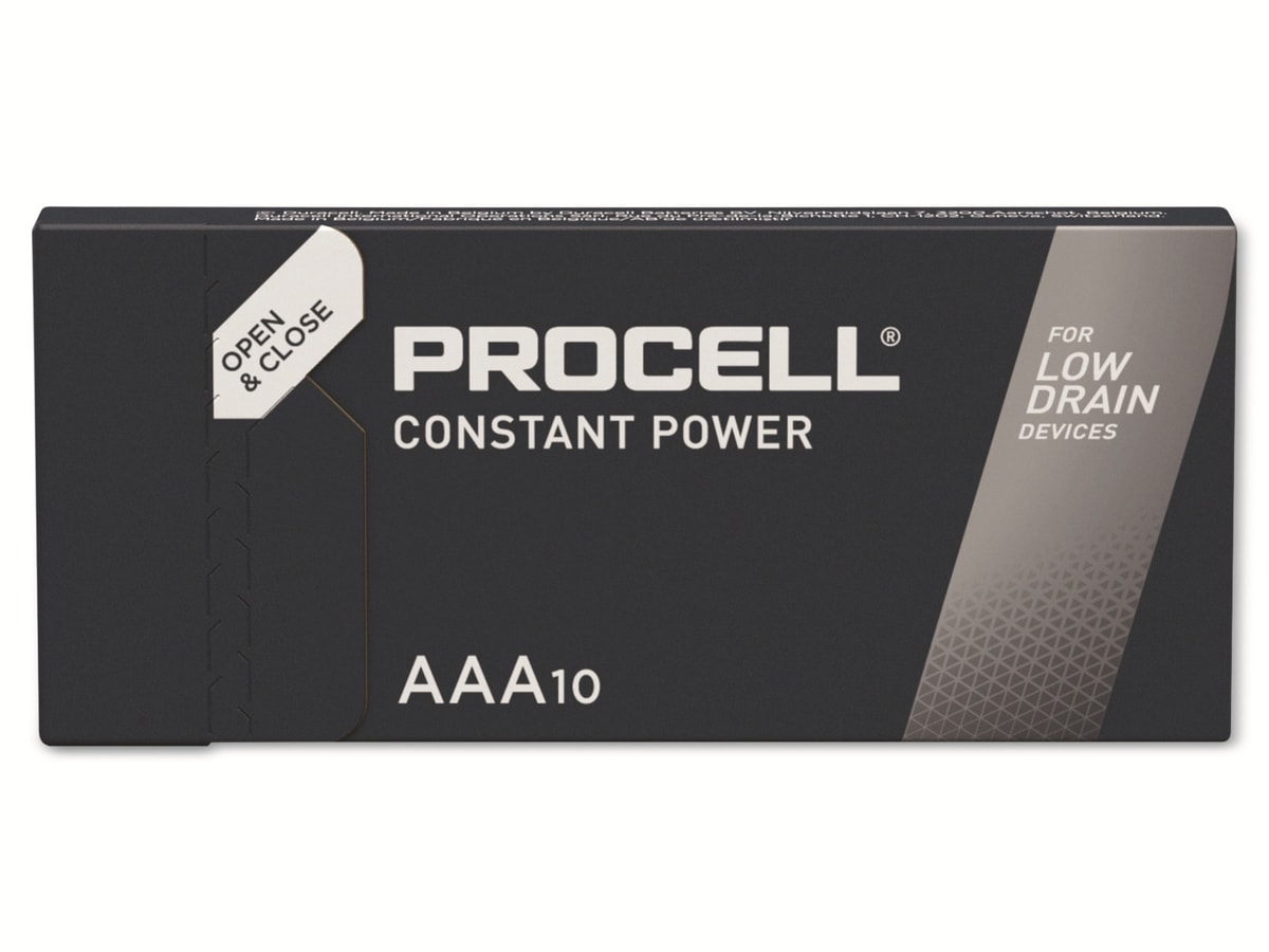 DURACELL Alkaline-Micro-Batterie LR03, 1.5V, Procell Constant, 10 Stück