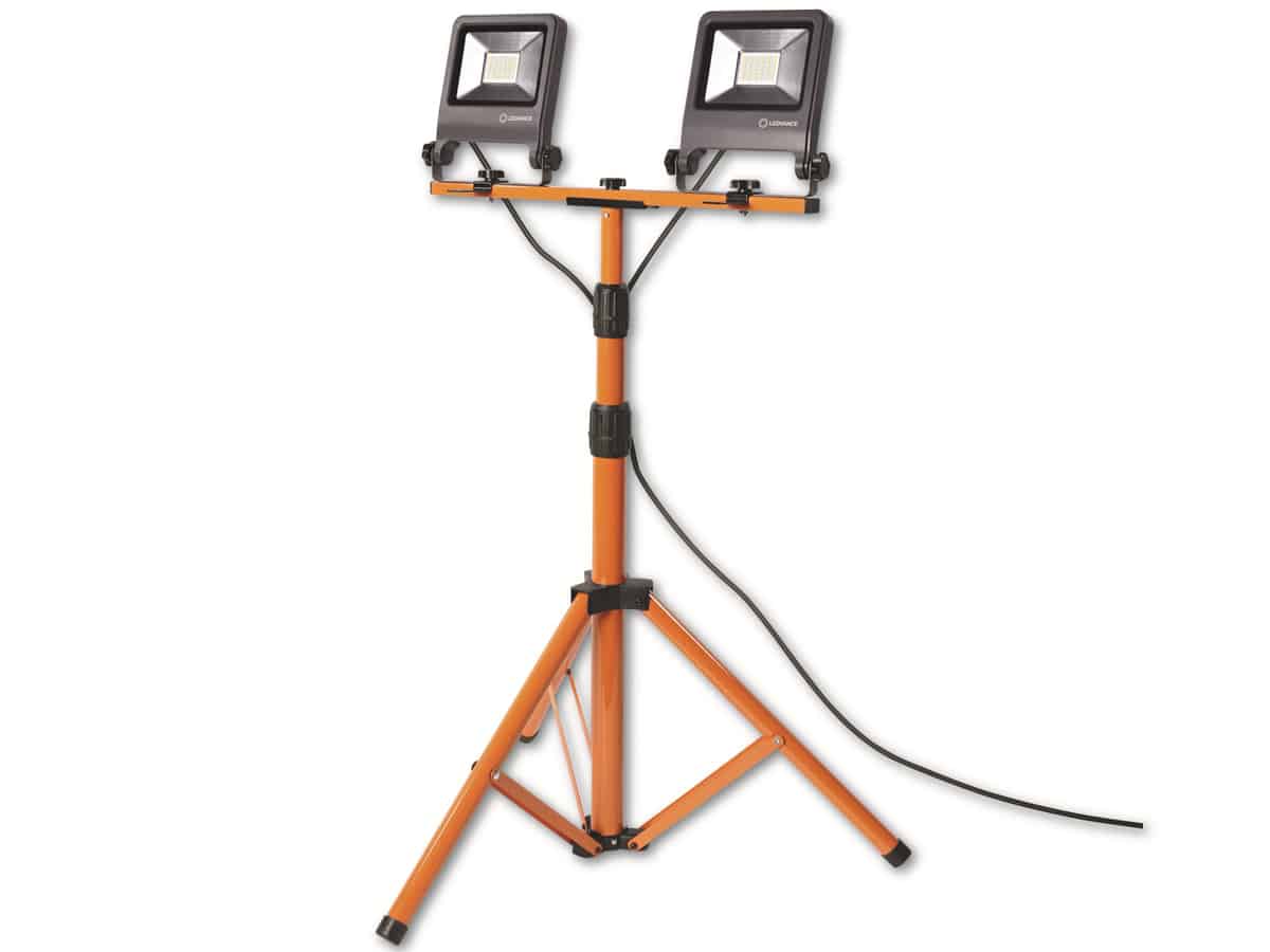 LEDVANCE LED-Baustrahler Tripod, 2x30W, 5000lm, 4000K