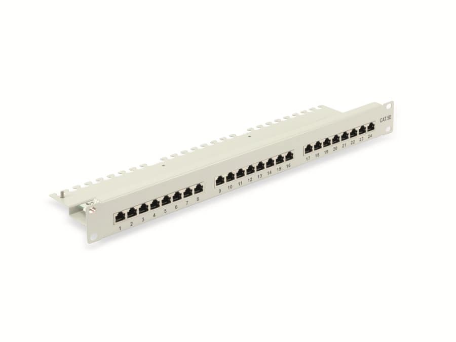 RED4POWER CAT.5e Patchpanel R4-N116S, 24-fach, 19", schwarz