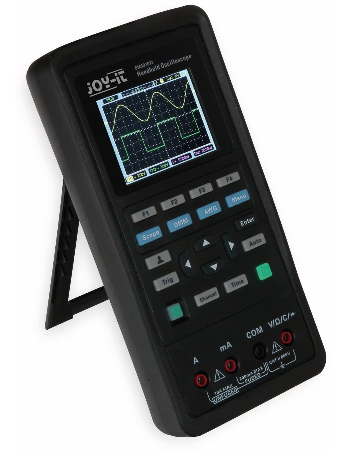 JOY-IT Oszilloskop, JT-DMSO2D72, 2-Kanal, 70 Mhz, 3 in1