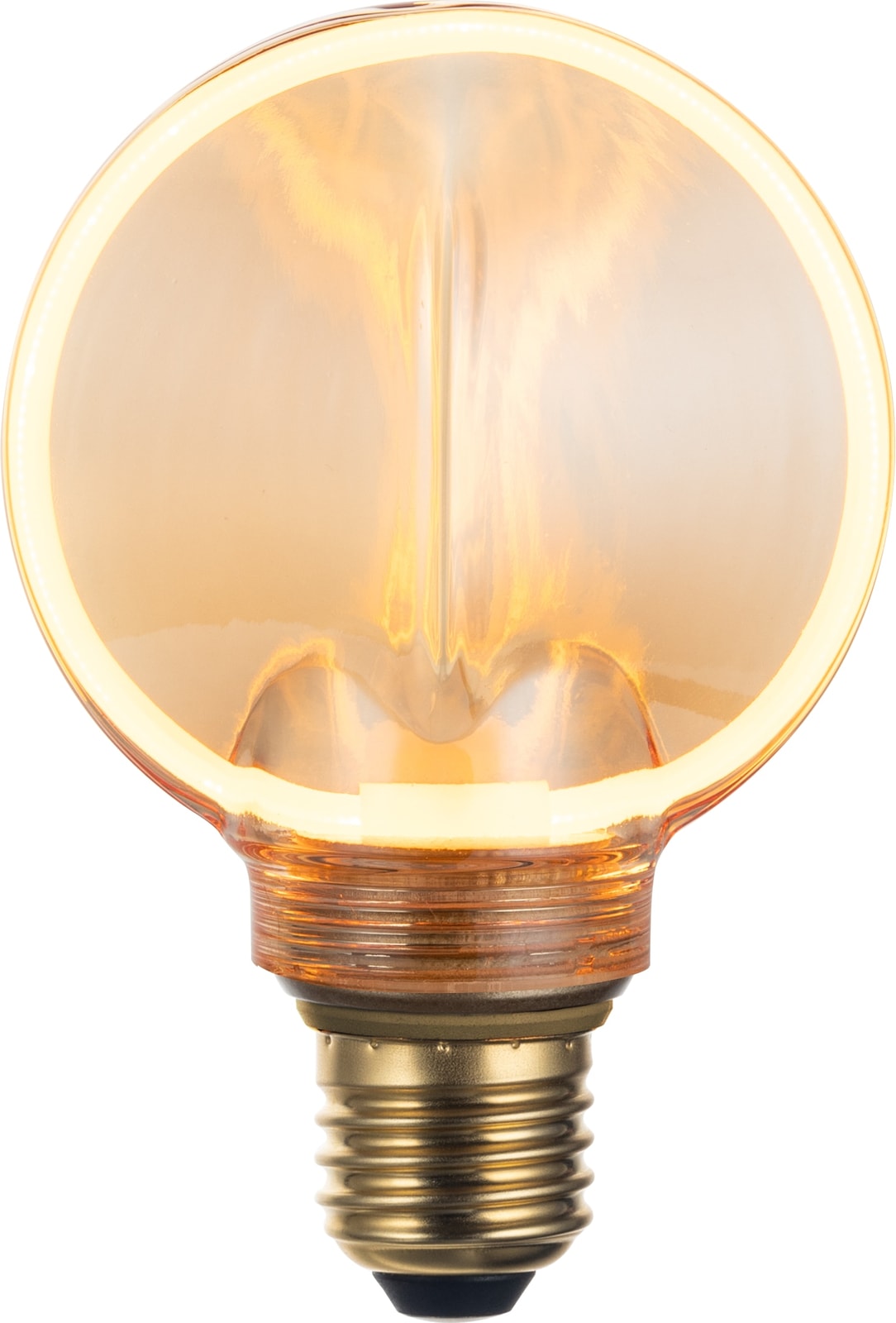 ENOVALITE LED-Filament-Lampe, Circle Amber, E27, 4W, 200lm, 1800K