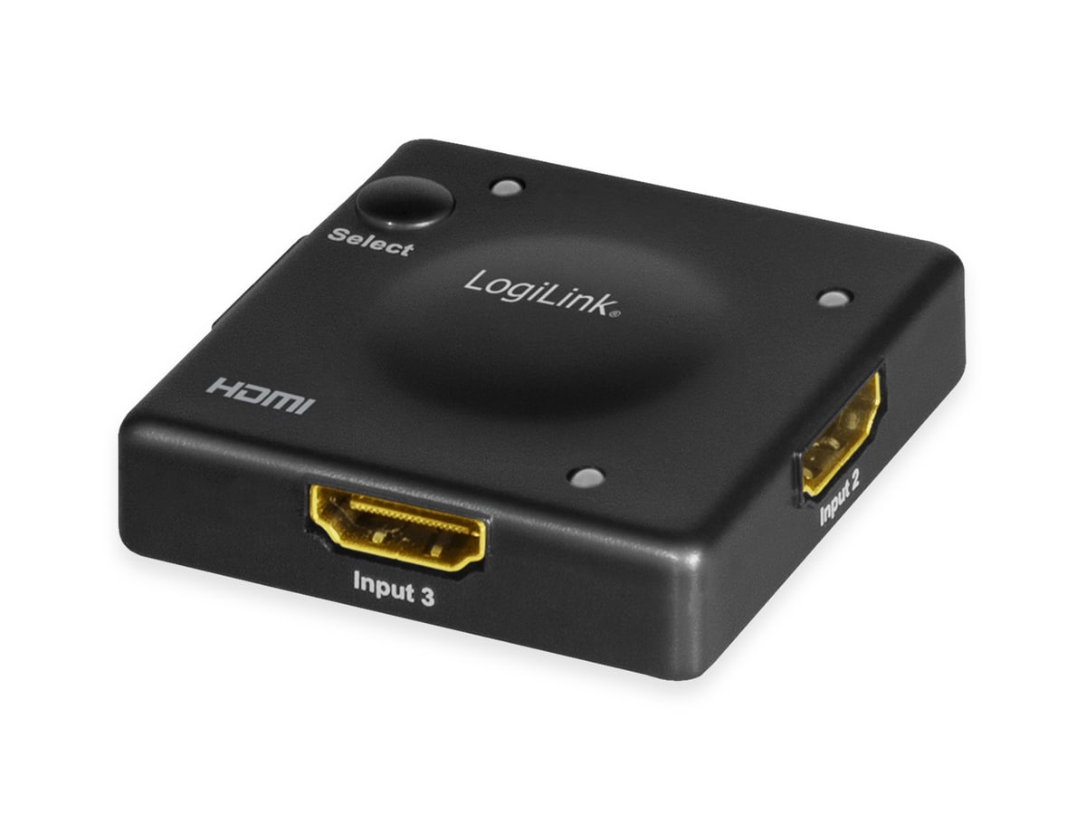 LOGILINK HDMI-Switch HD0041, 3x1-Port, 1080p/60 Hz, Mini