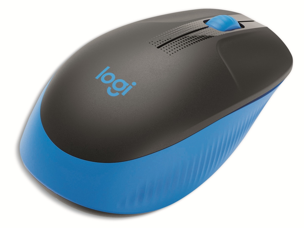 LOGITECH Funkmaus M190, 1000 dpi, 3 Tasten, blau