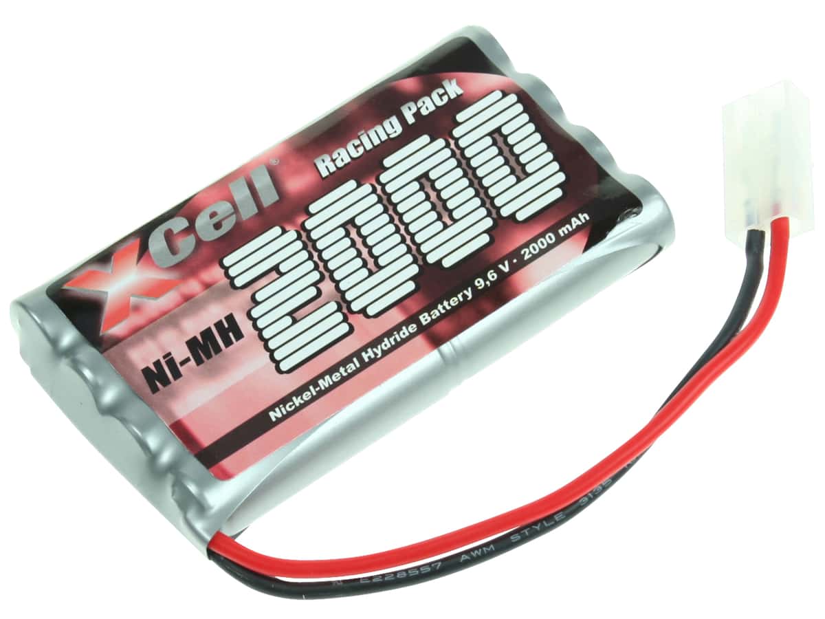 XCELL Ni-MH Akku 127927 RC-Pack, 9,6 V, 2000mAh, L4x2