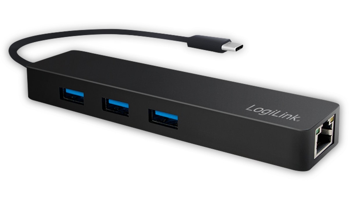 LOGILINK USB3.1 Typ-C Hub UA0313, 3x USB-A, RJ-45