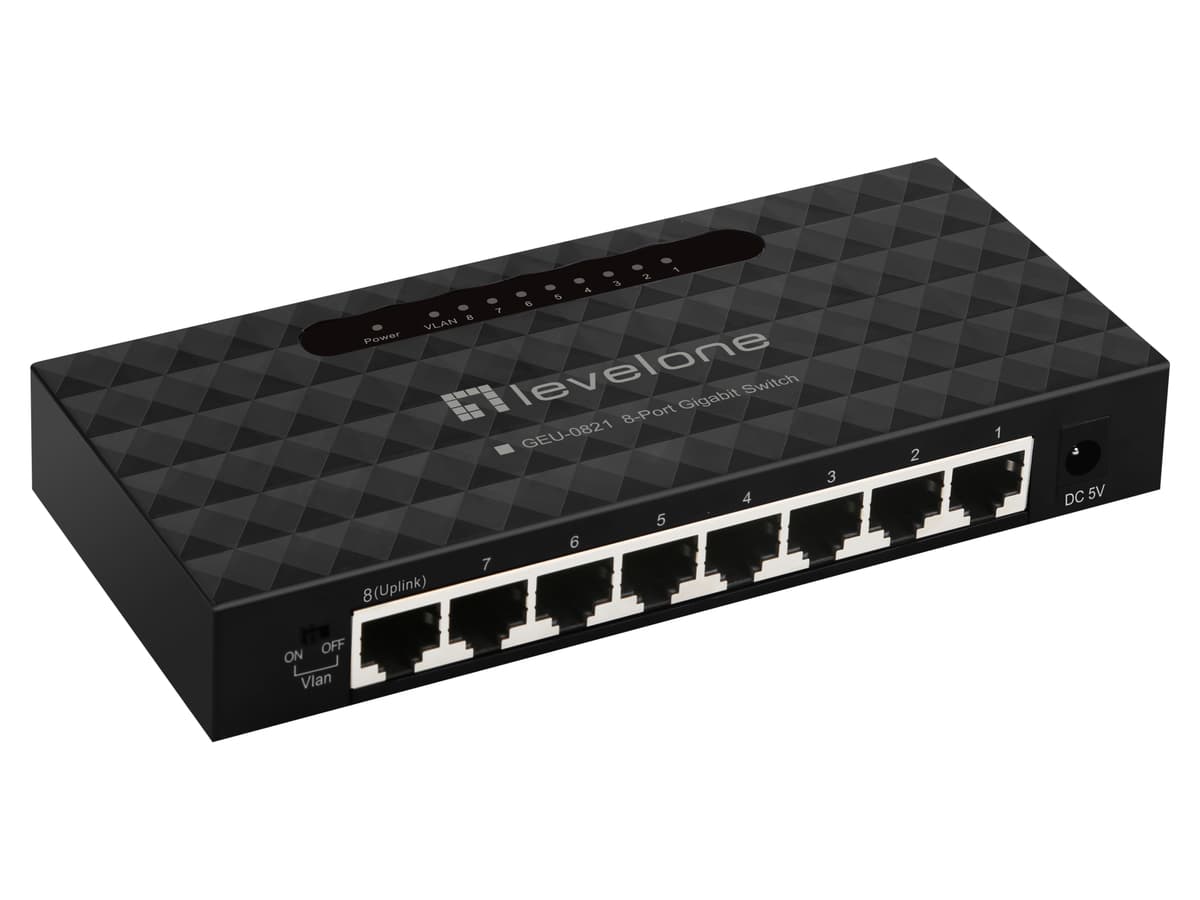 LEVEL ONE Gigabit-Switch GEU-0821 8-Port