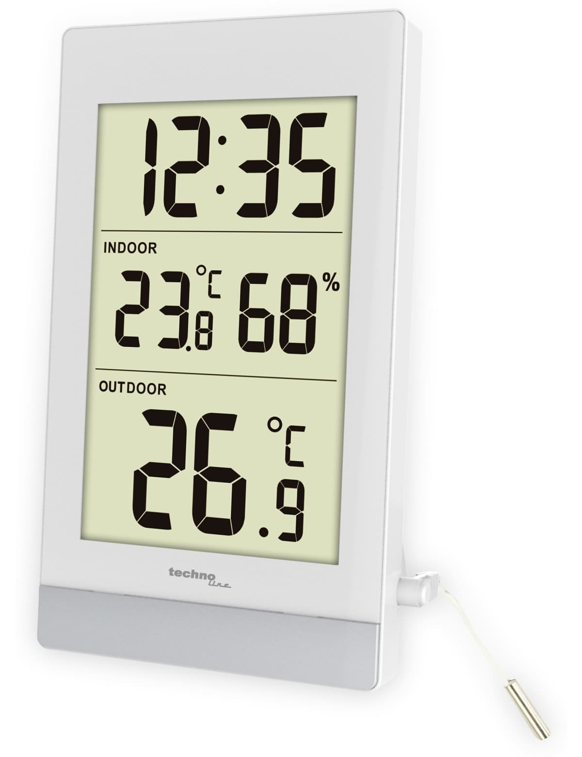 TECHNOLINE Innen-/Außenthermometer WS7039, weiß/silber