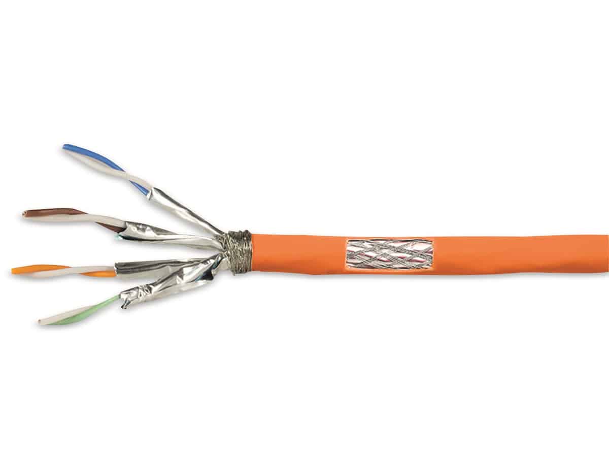 LOGILINK CAT.7 Netzwerkkabel CPV0059, Installation, AWG23, orange, 50 m