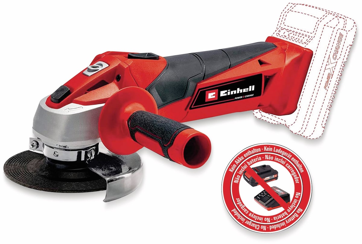 EINHELL Akku-Winkelschleifer TC-AG 18/115 Li Solo