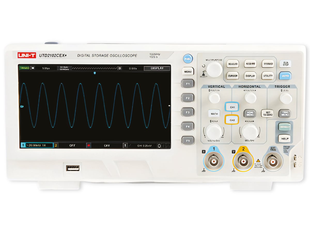 UNI-T Speicher-Oszilloskop UTD2102CEX+, 2 Kanal, 100 MHz