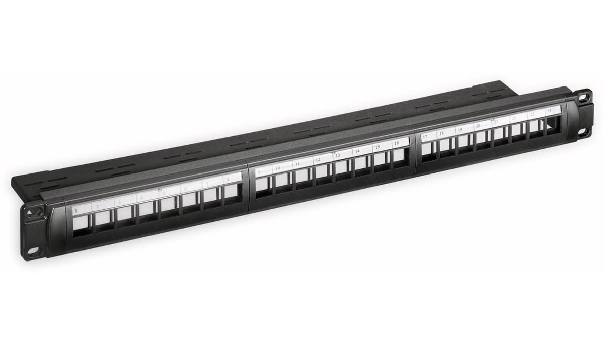 GOOBAY Patchpanel 95743, 19", 24-port, schwarz