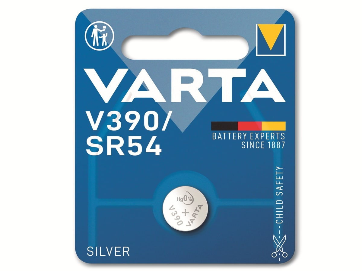 VARTA Knopfzelle Silver Oxide, 390 SR54, 1.55V, 1 Stück