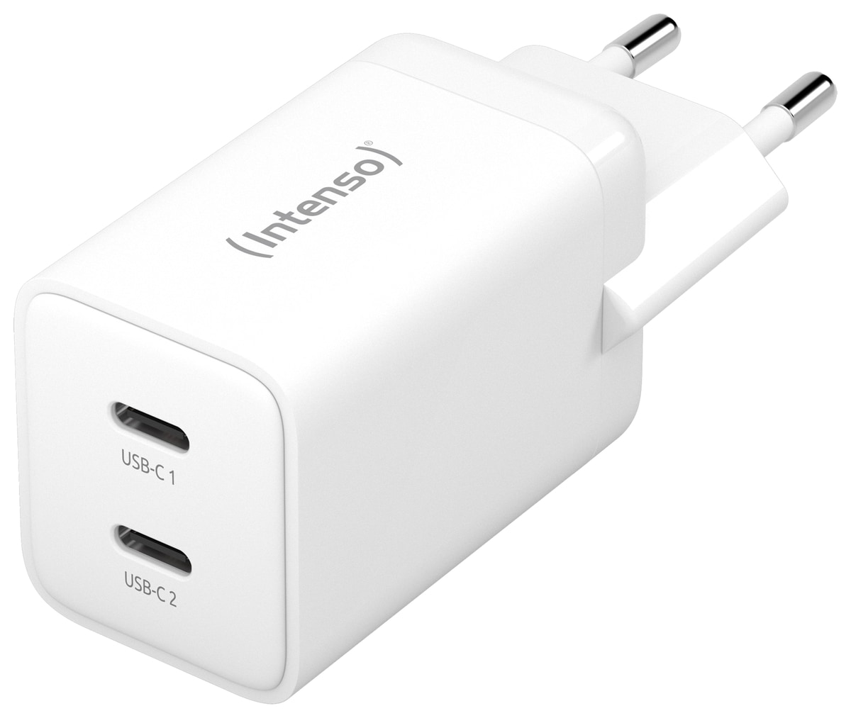 INTENSO USB-Ladegerät W40CC, 2 x USB-C, GAN, 40 Watt