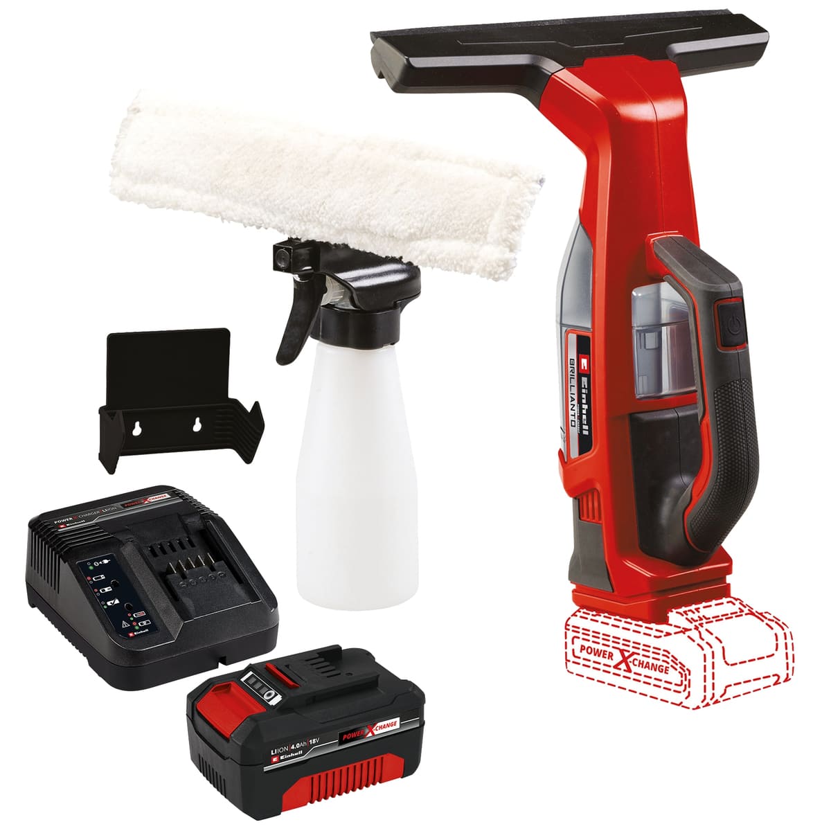 EINHELL Akku-Fensterreiniger Brillianto Kit (1x 4,0 Ah)