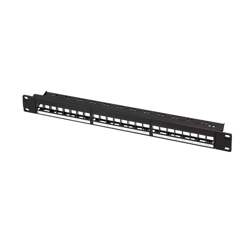 LOGILINK Patchpanel NK4065, 19", 24 Keystone-Module, schwarz