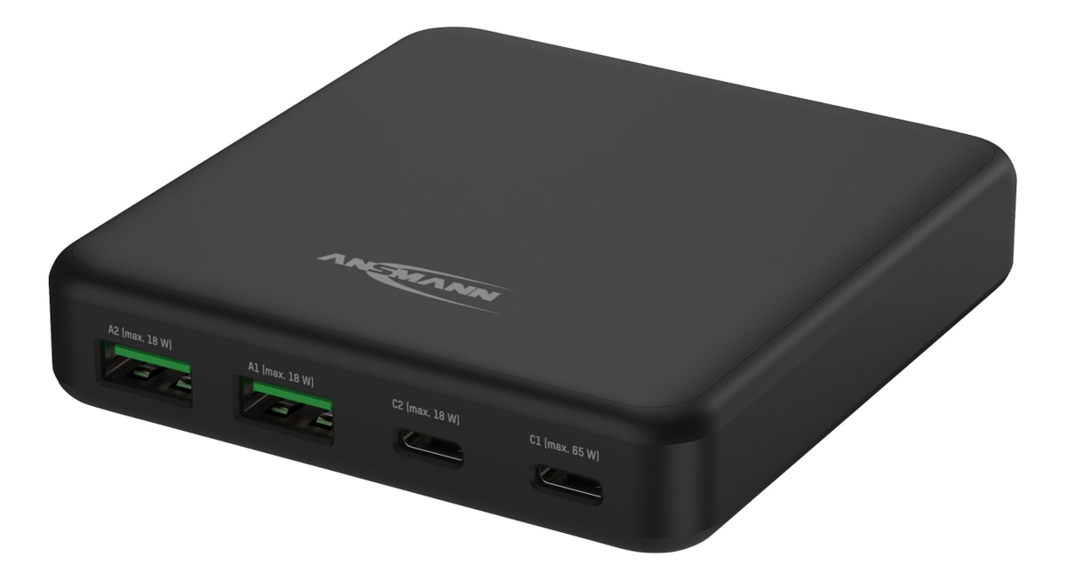 ANSMANN USB-Ladegerät Desktop Charger DC465PD, 4-fach USB Ausgang