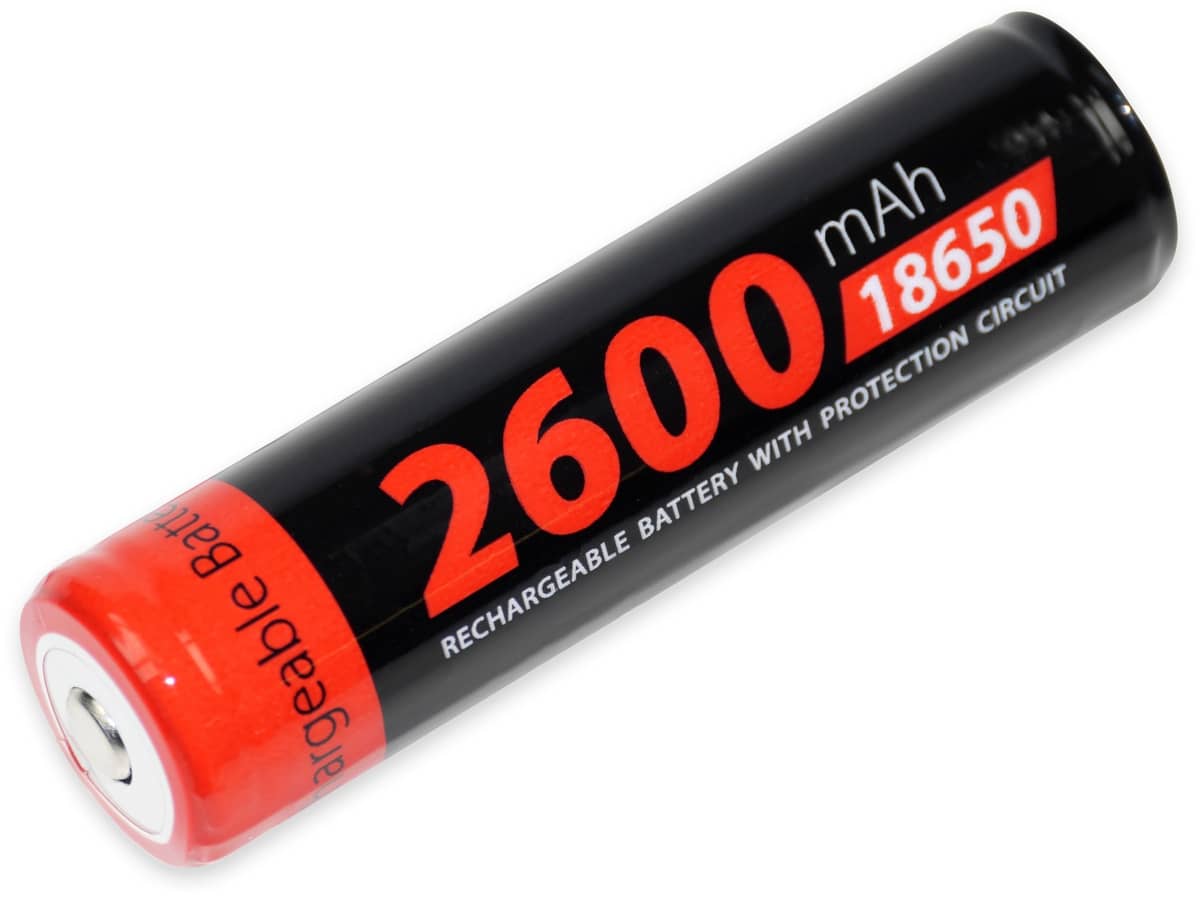 XCELL LiIon-Akku 18650H-2600, 3,7 V-, 2600 mAh, Zelle 4/3 FA