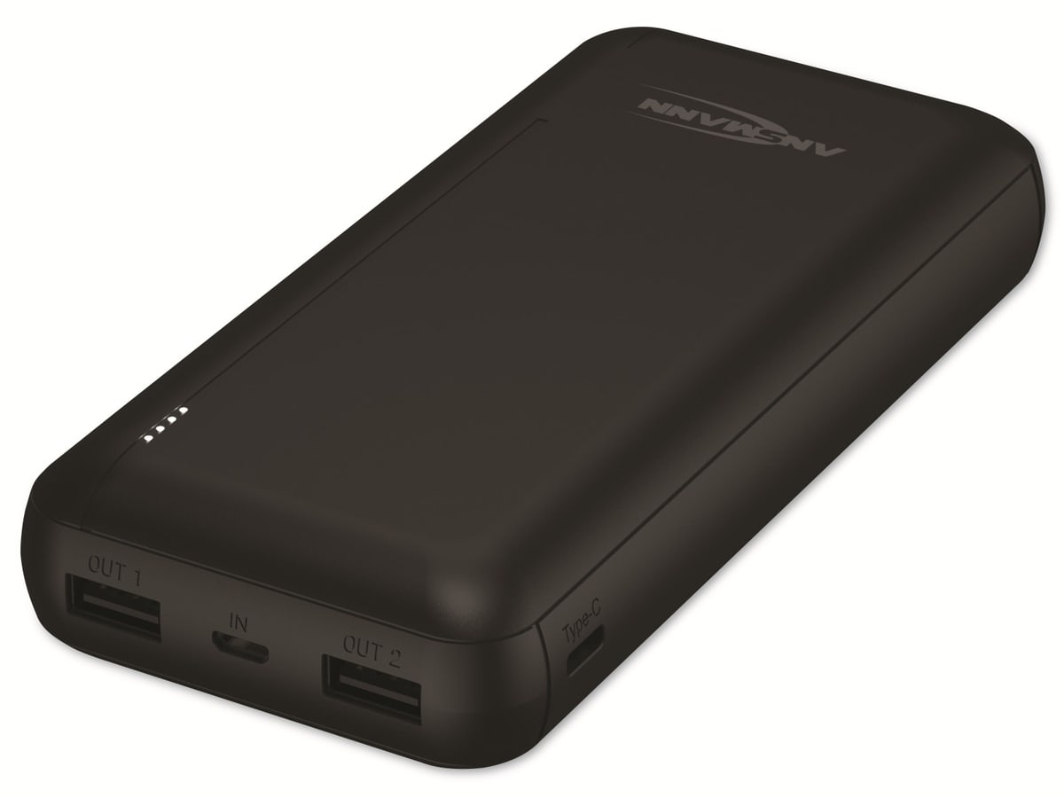 ANSMANN USB Powerbank PB212, 20000 mAh, 74 Wh, 2x USB-Buchse