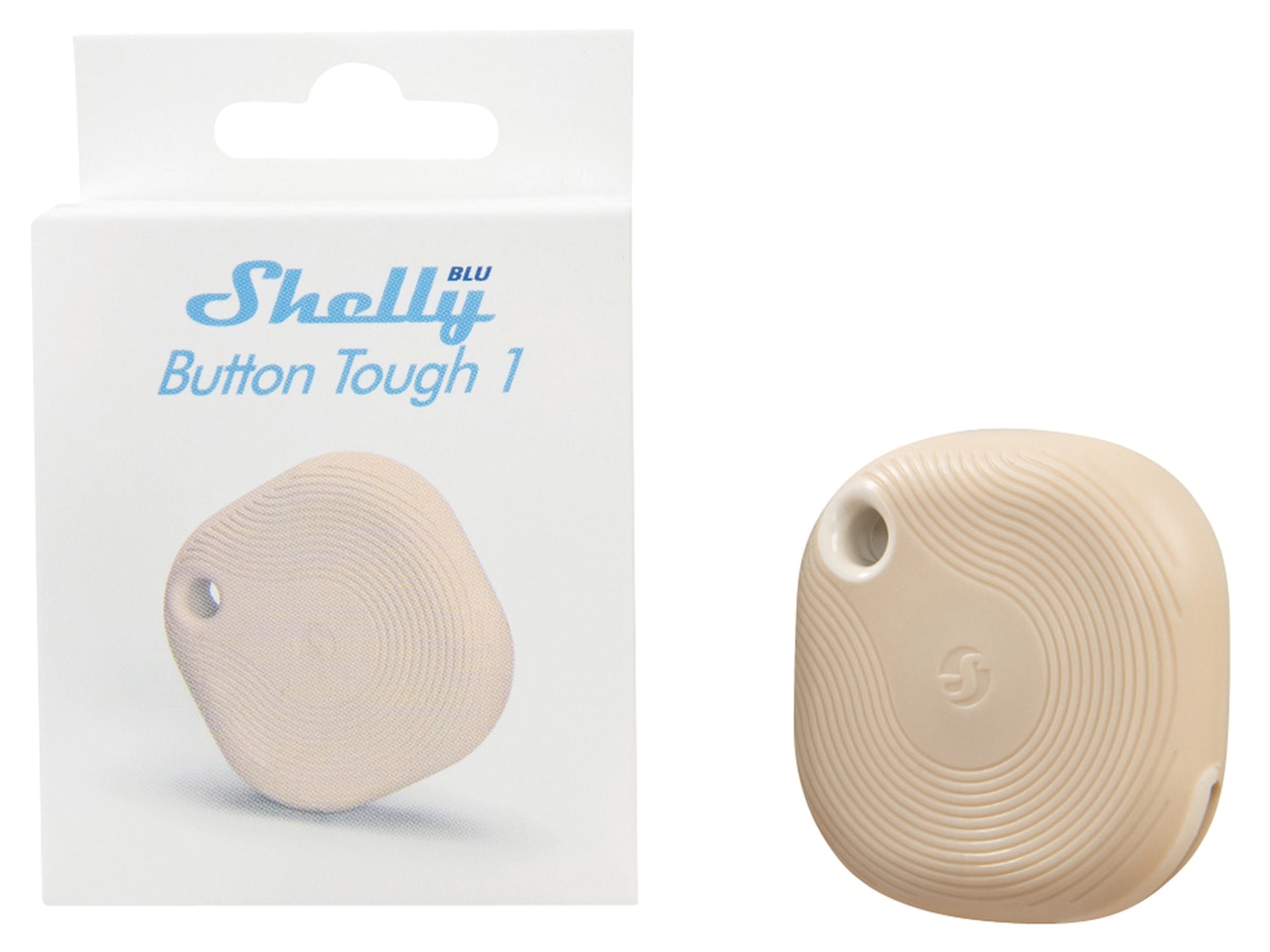 SHELLY Schalter u. Dimmer Blu Button Tough1 Mocha, Plug&Play, BT