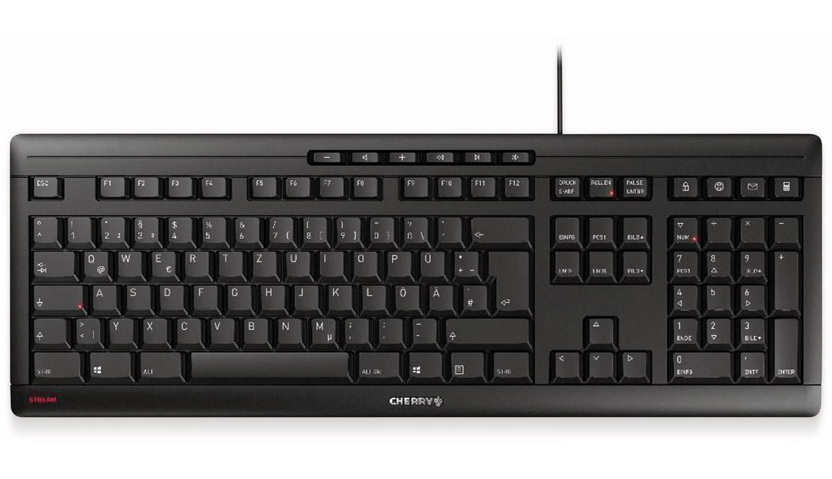 CHERRY Tastatur Stream, schwarz